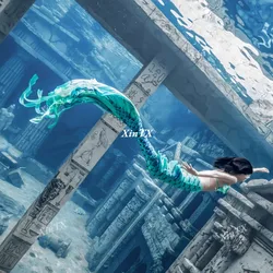 2026 Adult Mermaid Tail Woman Bikini Original Butterfly Peacock Design Aquarium Swimming Show Cosplay Custom Size