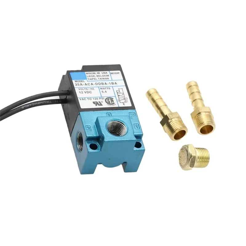 3 Port Electronic Boost Control Solenoid Valve DC12V 35A-ACA-DDBA-1BA With 6MM Tube Fittings Brass