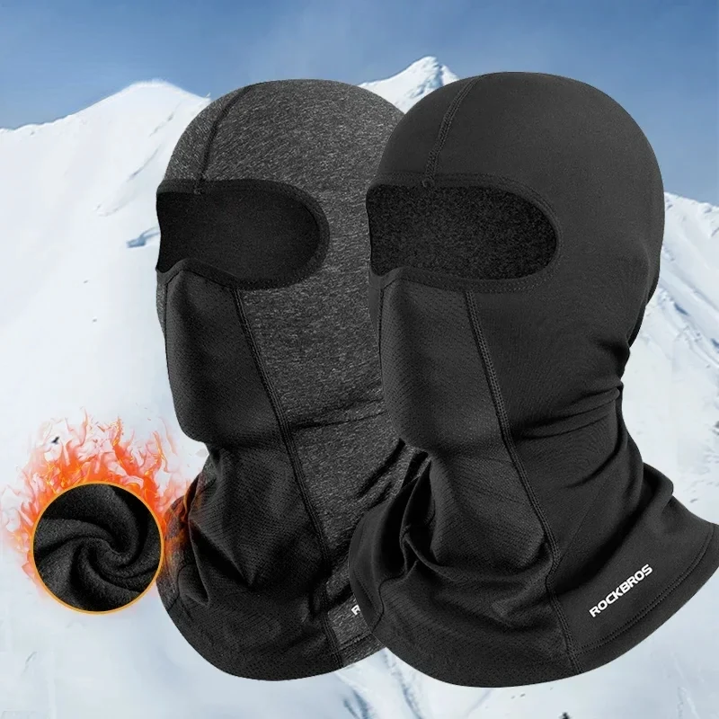 ROCKBROS Winter Climbing Hiking Fleece Thermal Keep Warm Windproof Cycling Face Balaclava Running Fishing Skiing Hat Headwear