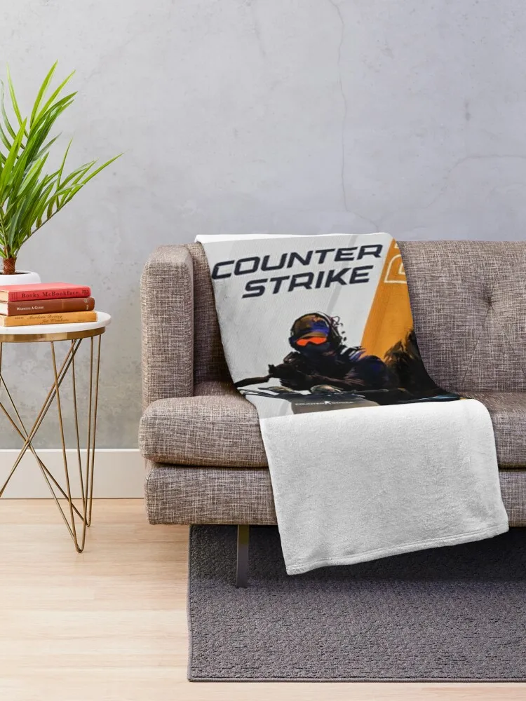 Counter strike 2 Throw Blanket Plaid on the sofa Multi-Purpose Shaggy heavy to sleep Blankets