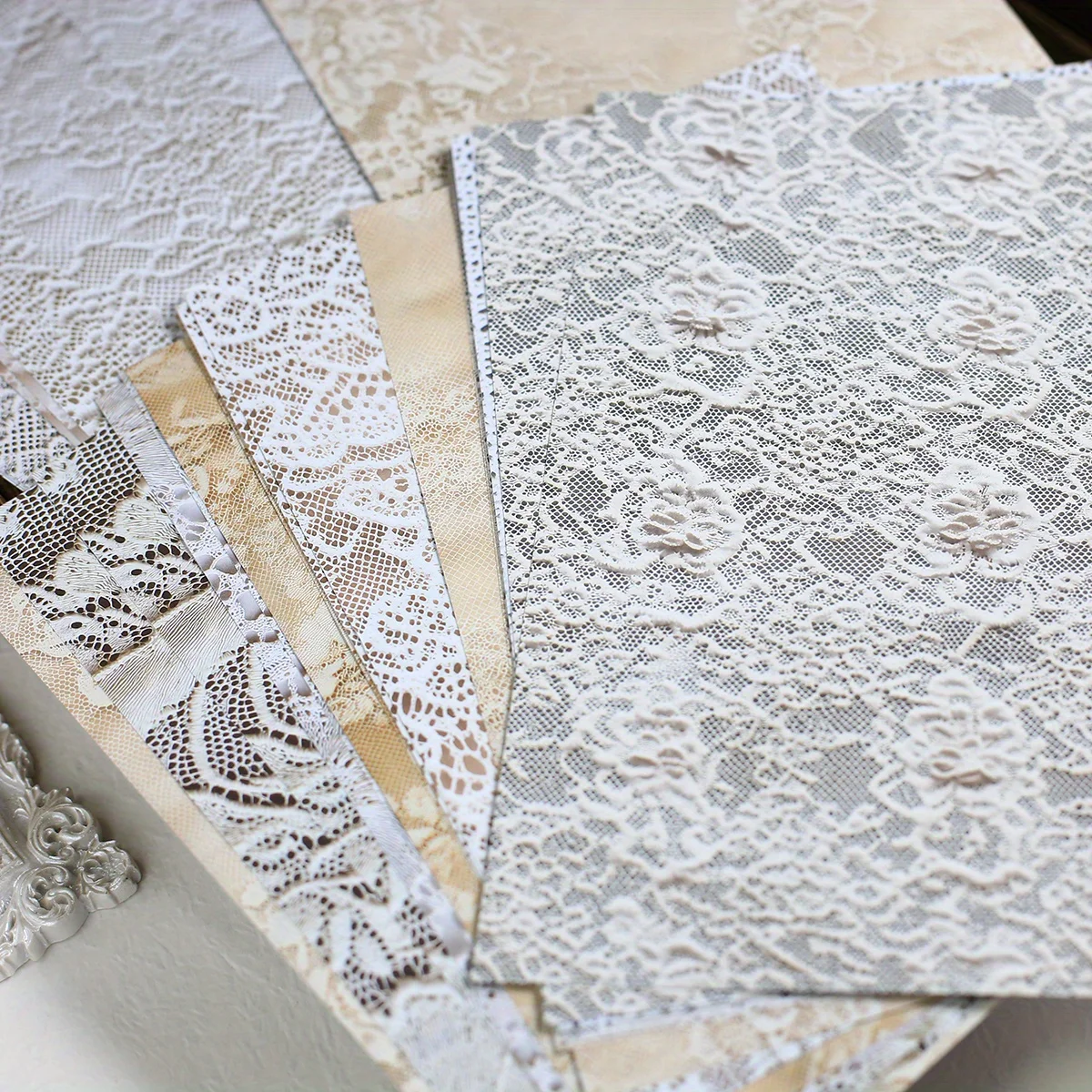 30Sheets Lace Scrapbook Paper  - Ink Blotter Paper ulasan dan harga