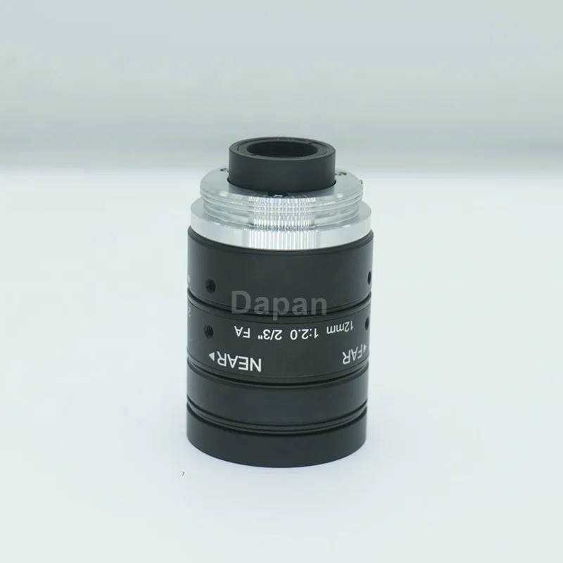 6MP 2/3 インチ C マウント工業用レンズ – 12mm 固定焦点、低歪み、F2.0、マシンビジョン、FA レンズ