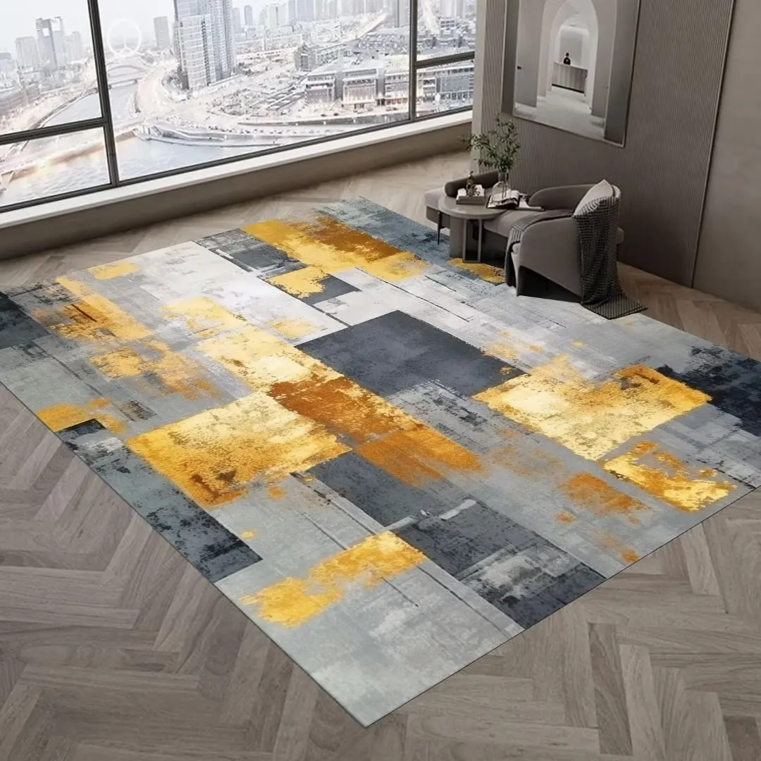 

Ковры с абстрактными рисунками для гостиной, серый современный домашний декор, напольный ковер для дивана, кресла, ковер для спальни, большой мягкий коврик для ног
