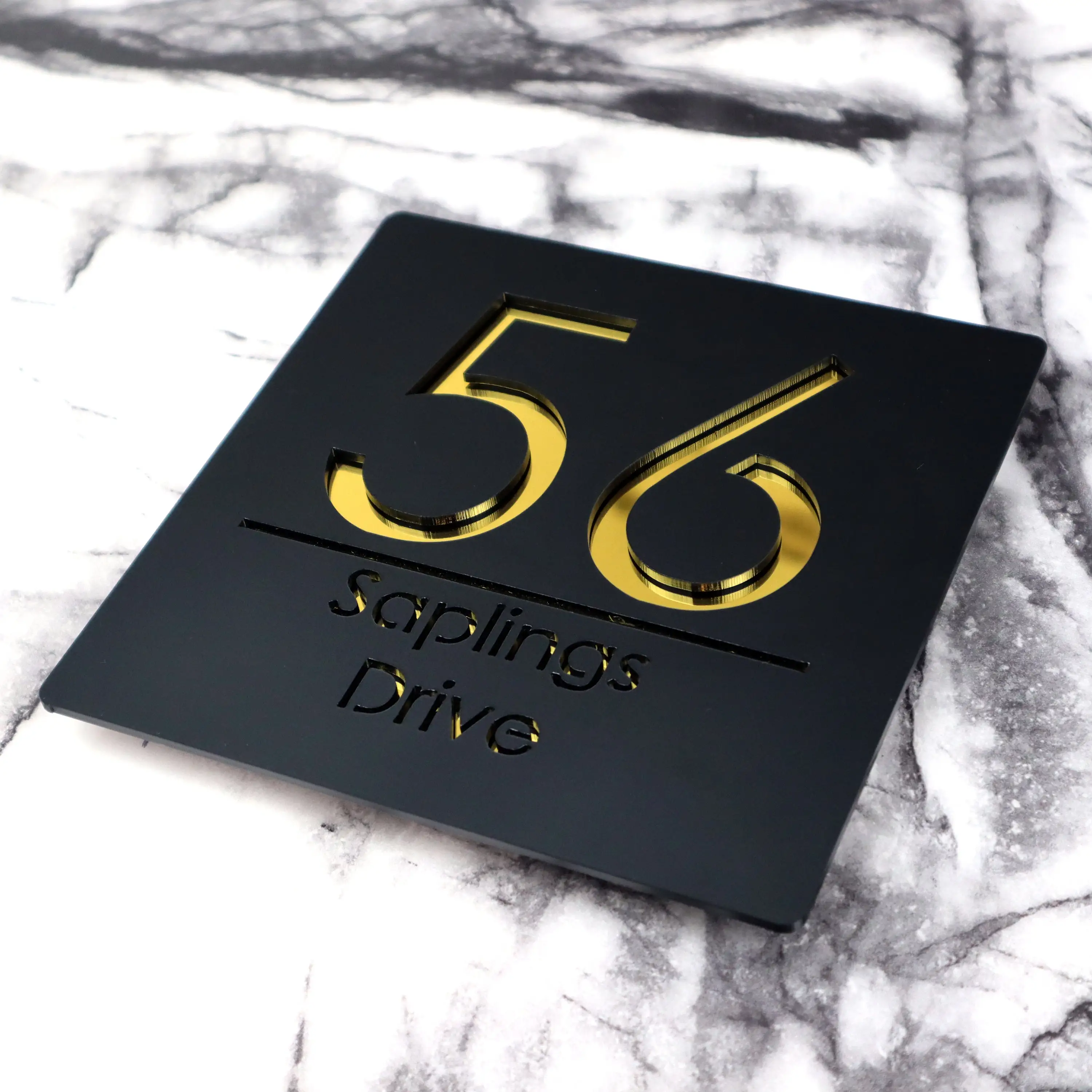 

House Signs Door Number Modern Floating House Number Sign Laser Cut Matt Mirror Address Custom Plaques Wall Signs Personalised