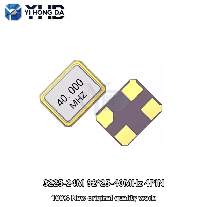 50개 SMD 3225(3.2×2.5mm) 패시브 석영 수정 발진기 40MHz 40.000MHz 40M
