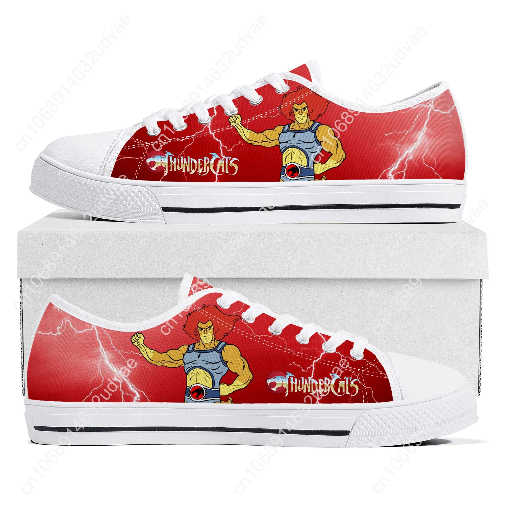 Thundercats Cartoon Low Top Sneakers High Quality Mens Womens Teenager Canvas Sneaker Couple Casual Shoes Custom White Shoe