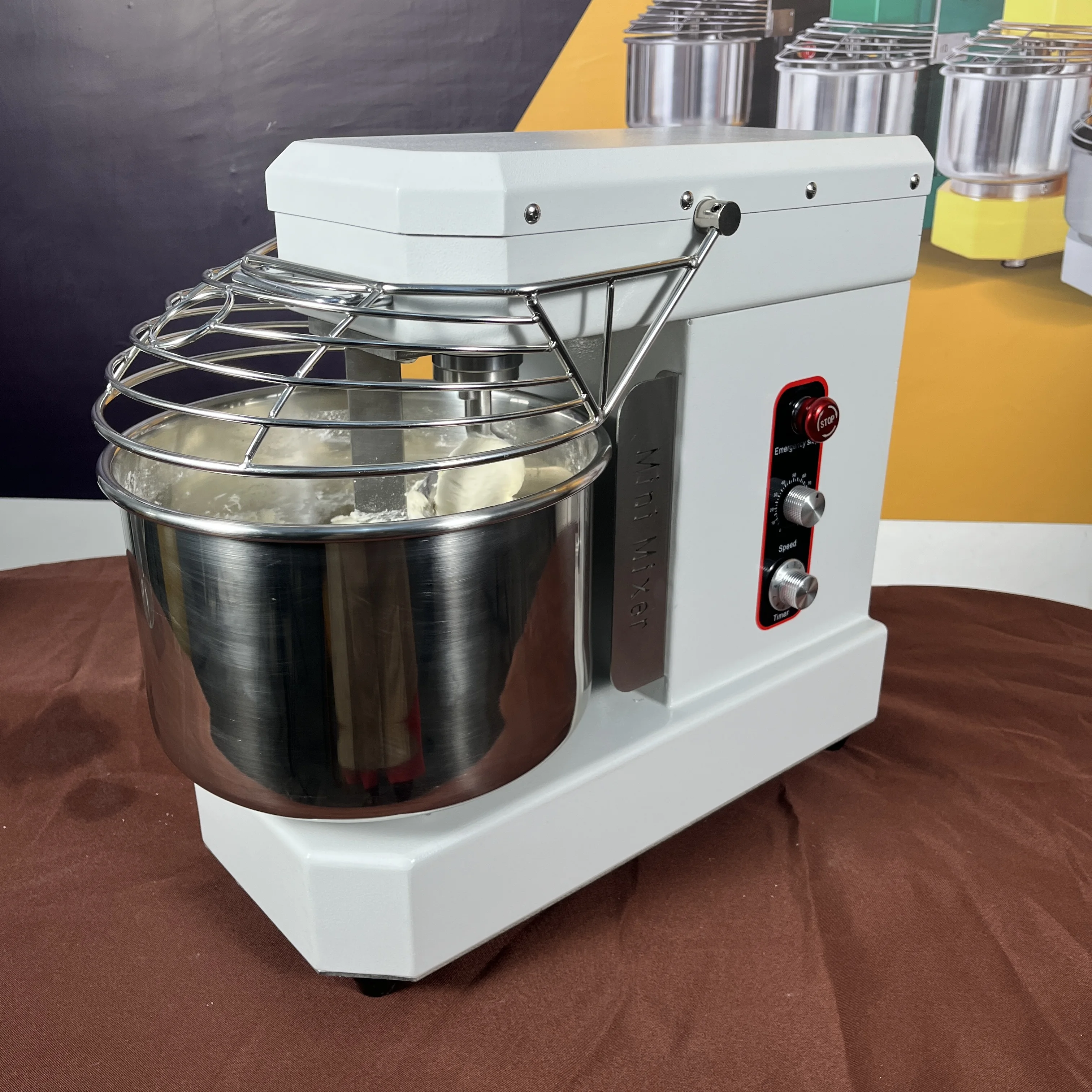 new 10L spiral mixer bowl removable and lift-head 4kg spiral dough mixer dough kneading machine