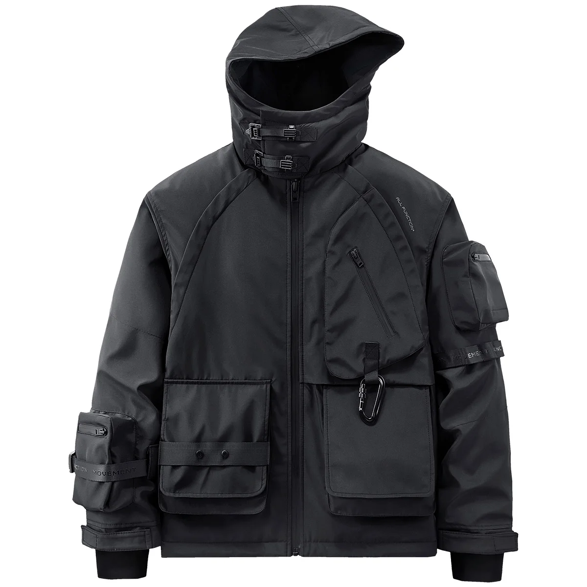 

VIP Winter Thiened Cotton Jaet Men's Coat Multi-ket Tactical Workwear Hooded Faionable Youth Leisure Stand Fit