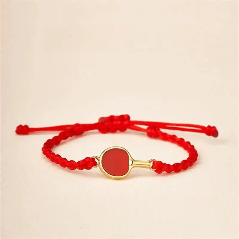 Small Ping-Pong Handrope Bracelet Woven Animal Year Original Design Retro Senior Couple Gifts