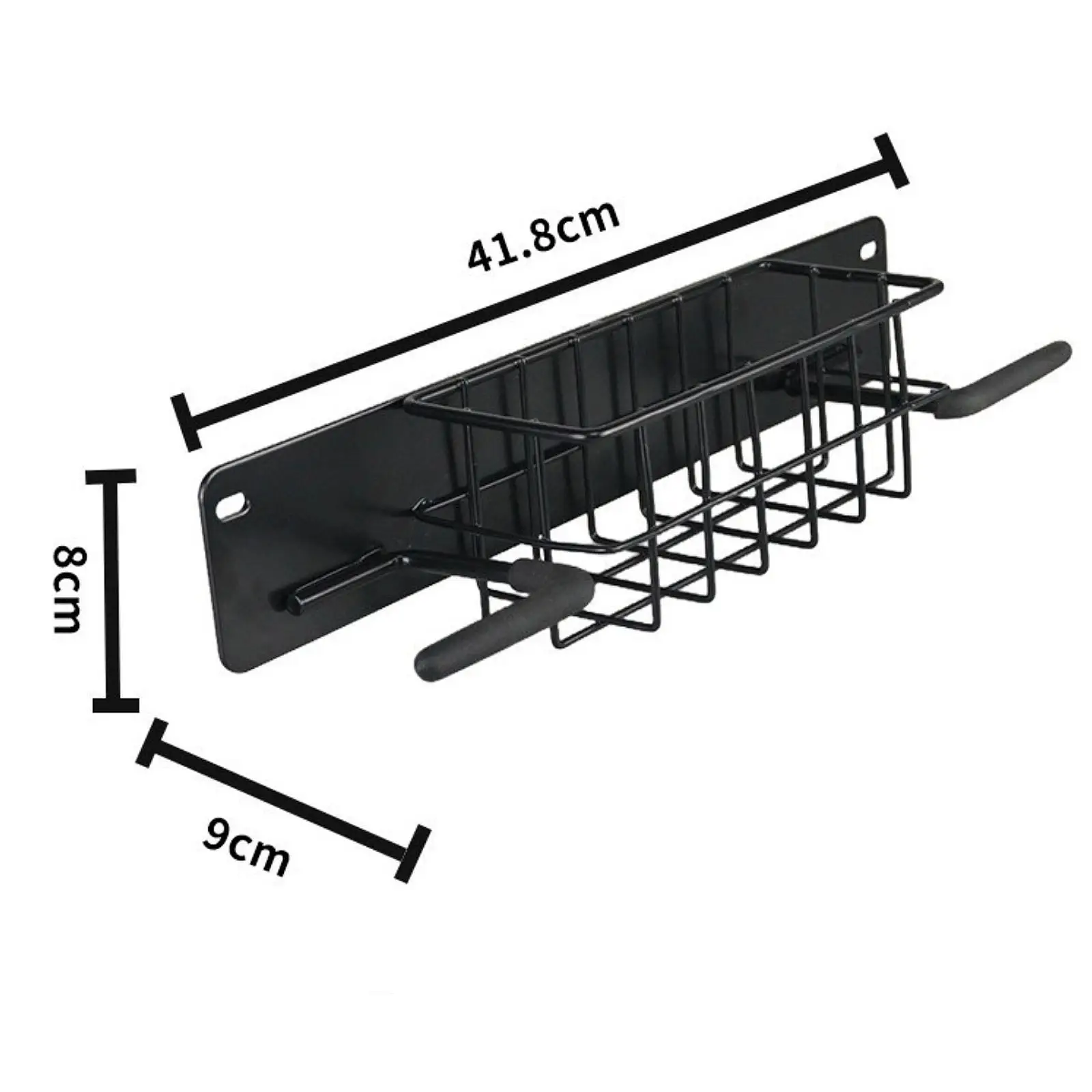 Wall Mounted Golf Equipment Holder Metal Storage Rack with Basket Space Saving Organizer for Bags Balls Gloves Hats Garage Use