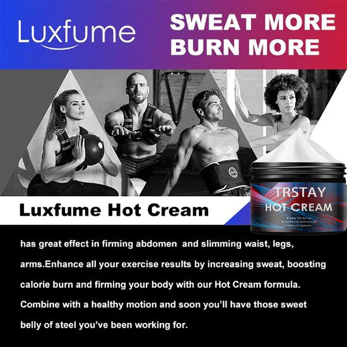 TRSTAY heating cream abdominal fat burner large exercise enhancer