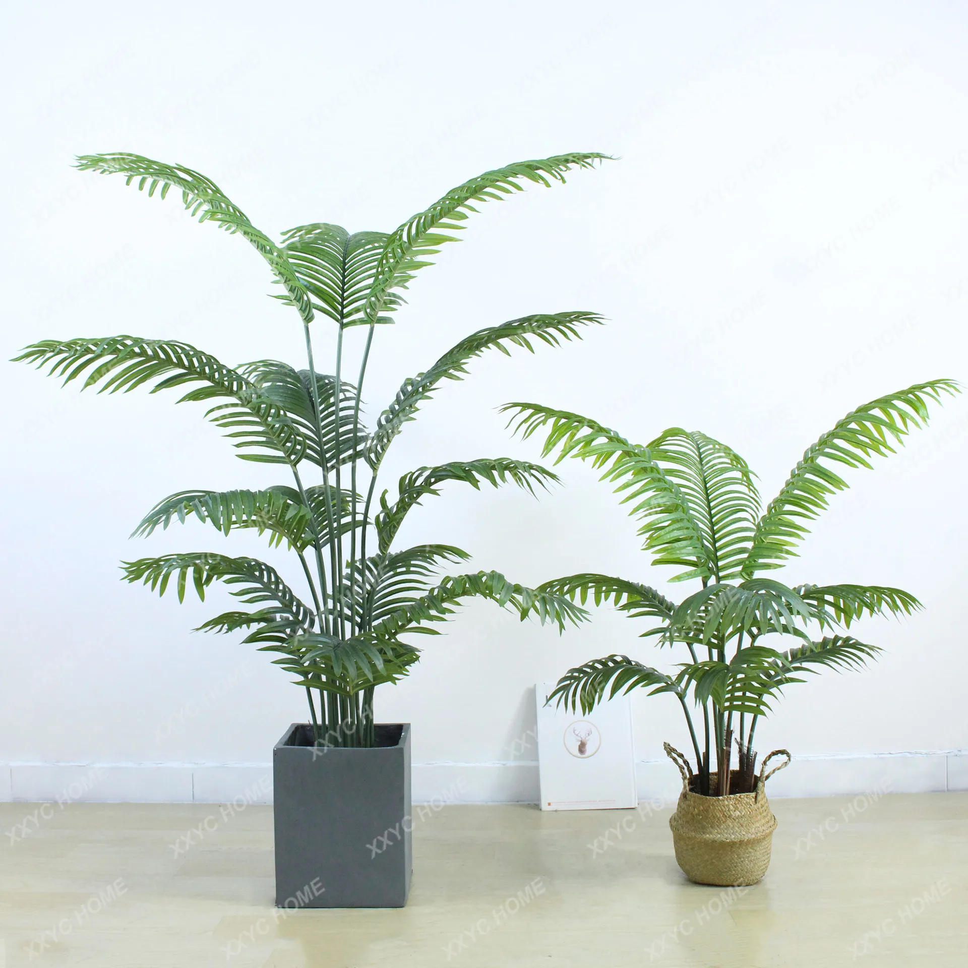 Simulation Areca Palm Imitative Tree Phoenix Tail Sunflower Fake Trees Bonsai Greenery Office Home Living Room Decoration