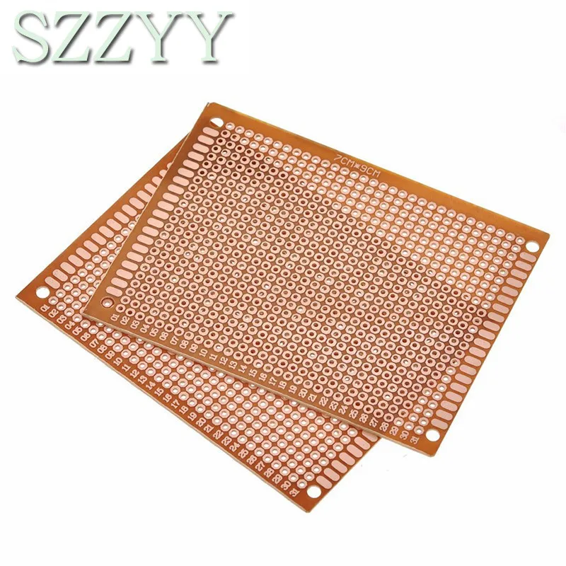 5pcs 7x9 7*9cm Single Side Prototype PCB Breadboard Universal Board Experimental Bakelite Copper Plate Circuirt Board Yellow