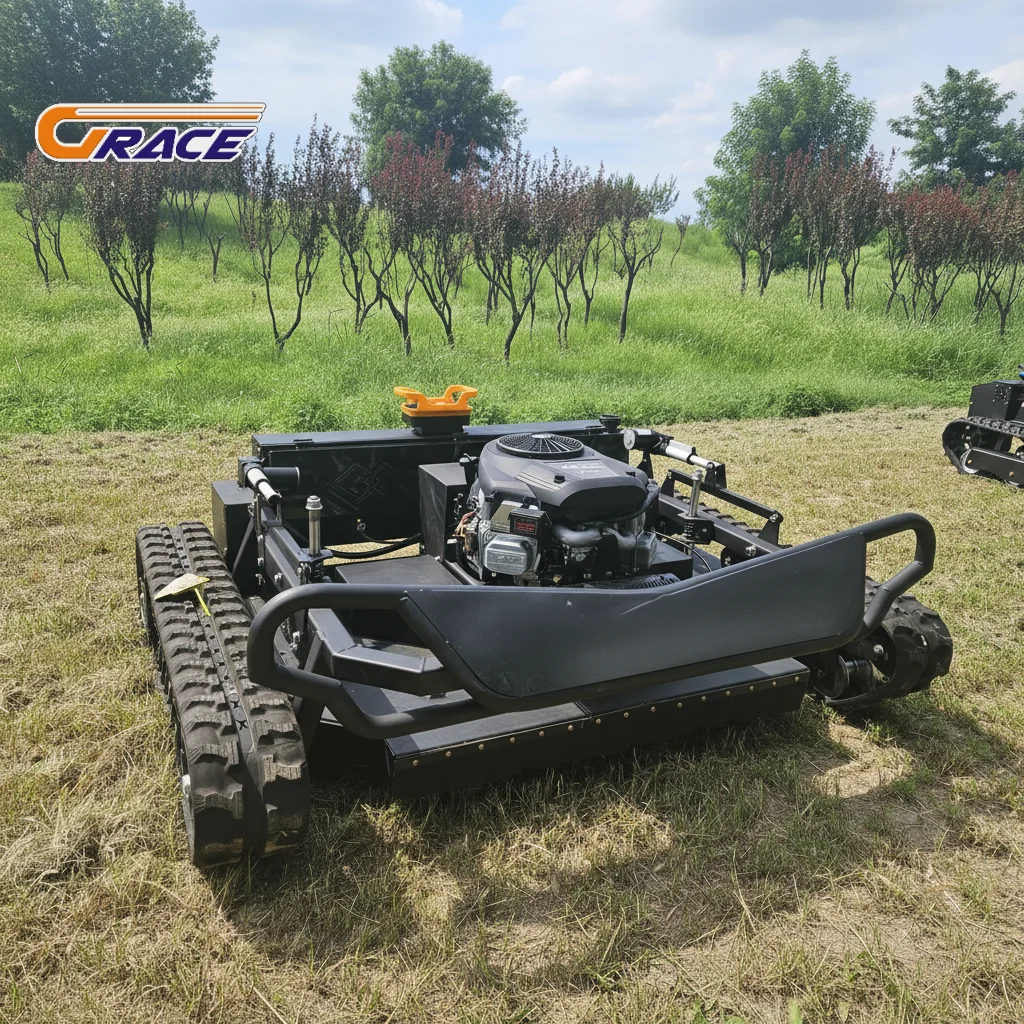 

Customize Agricultural Remote Control Grass Cutter 110cm Crawler Mower EPA Fast Shipping