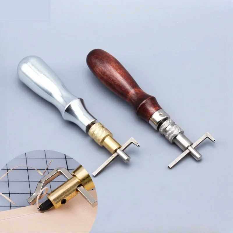 Adjustable Dig Groove Edge Distance Leather Slotting Knife DIY Leather Craft Backpack Hand Sewing Thread Groove Making Tools