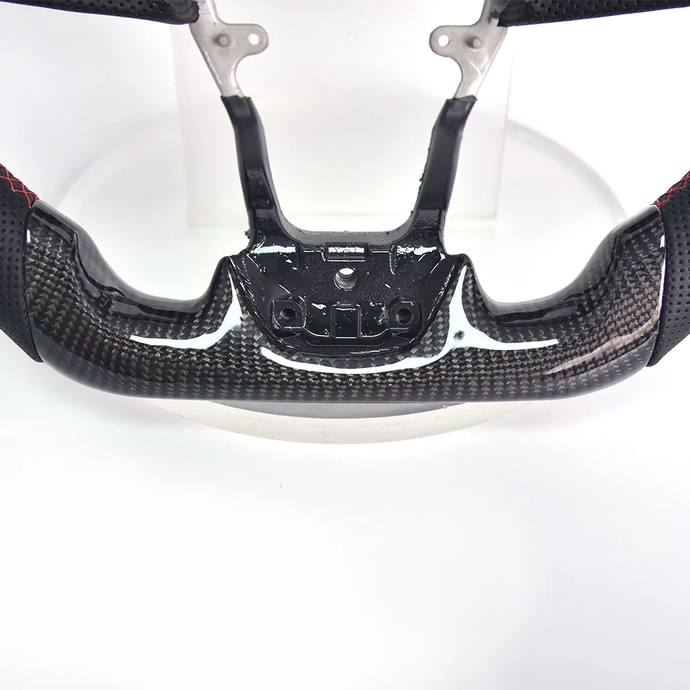 Suitable for Honda Civic Modified Carbon Fiber Steering Wheel Assembly with Leather Punching Customization Upgrade
