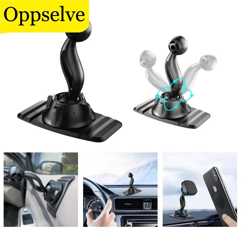 Universal Gravity Phone Mount Self- Adhesive 17mm Ball Head For Car Dashboard Magnetic Holder Clip Disc Portable Car Accessories