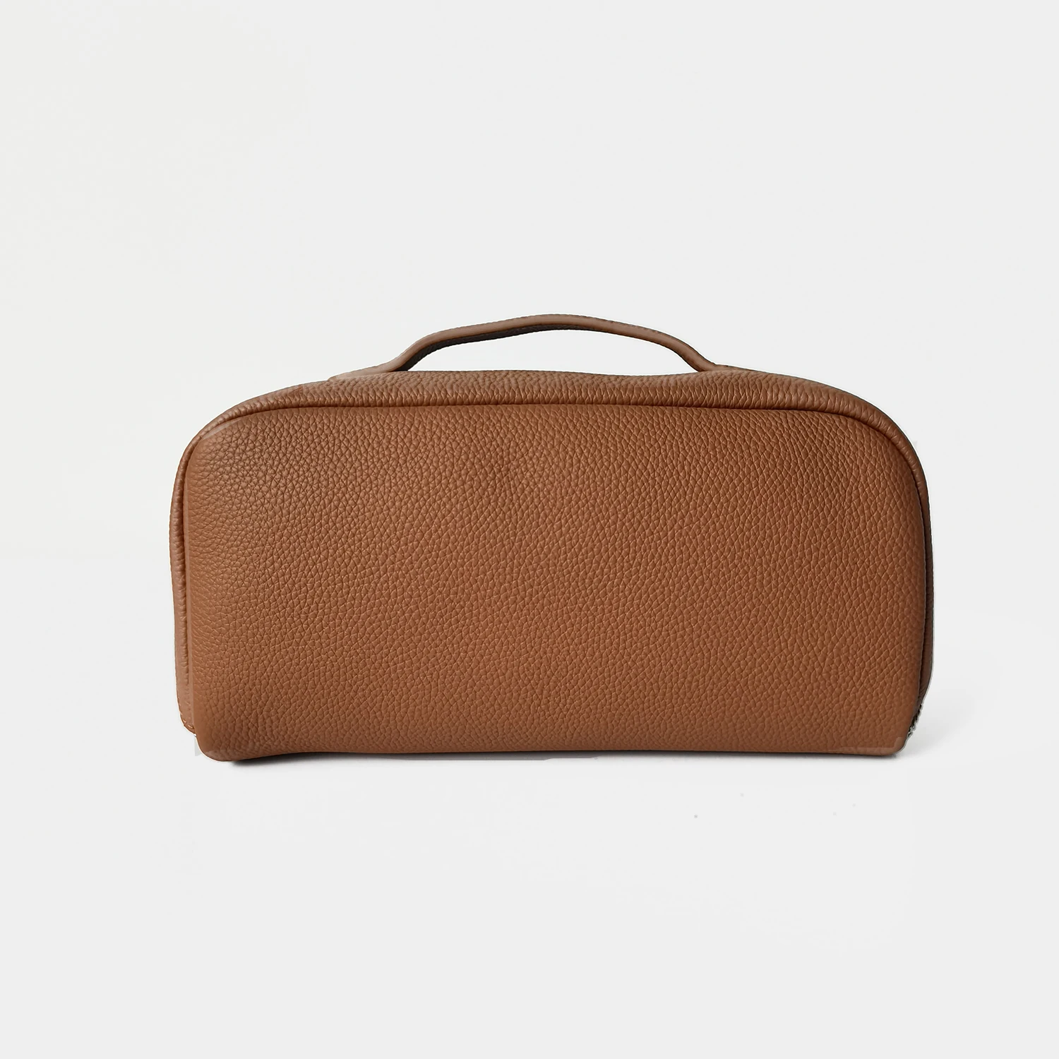 Premium Genuine Leather Cosmetic Bag Large Capacity Travel Toiletry Organizer Simple Elegant Portable Storage Pouch Makeup bag