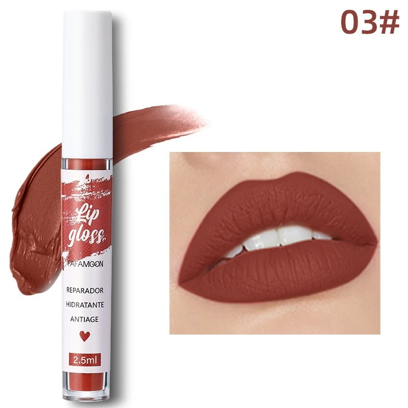 Rosaroter, mattierter, flüssiger Lippenstift, wasserfest, langlebig, feuchtigkeitsspendend, langlebiger Lippenstift, nicht klebender Lipgloss, koreanisches Make-up – Detail 29