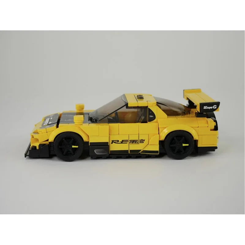 MOC-217651 รถสปอร์ตคลาสสิก RX-7 รุ่นใหม่ ชุดตัวต่อแบบประกอบเอง 307 ชิ้น ของเล่นตัวต่อวันเกิดสำหรับเด็กผู้ชายและเด็กๆ