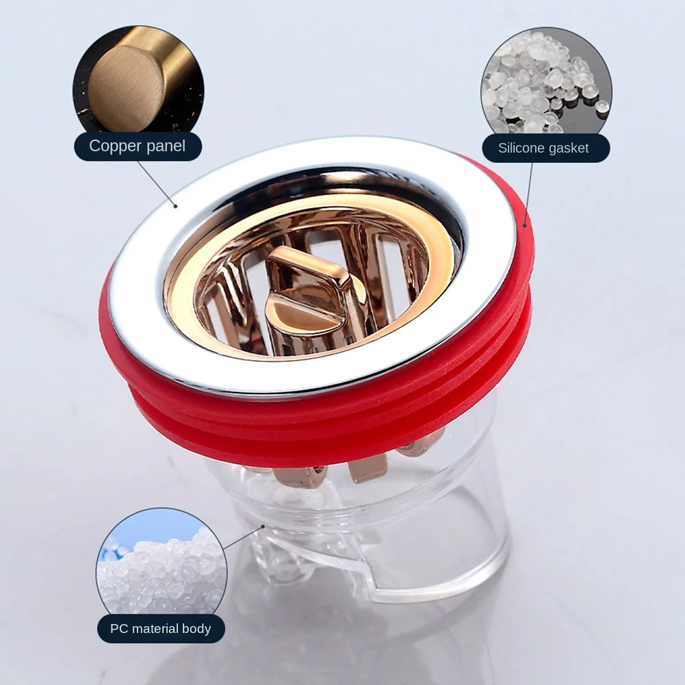 

Hot Trend-Odor Proof Floor Drain Core Shower Floor Drain Plug Insect Proof Odor Proof Hairpin Plug Kitchen Bathroom Toilet Sewer