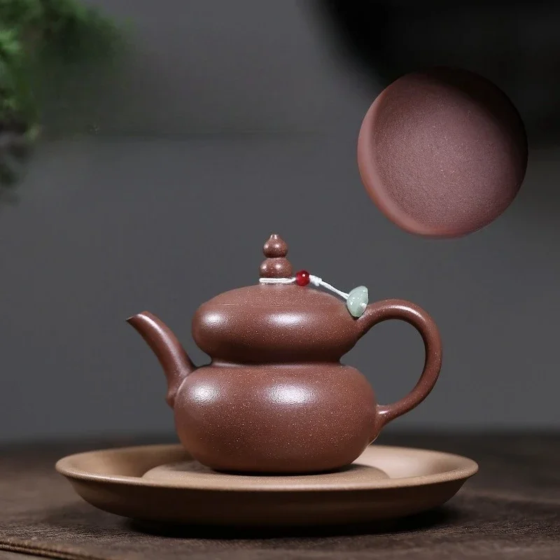 190ml Yixing Handmade Purple Clay Teapot, Raw Ore, Tea Pot, Both Fortune and Prosperity Kung Fu Tea Set