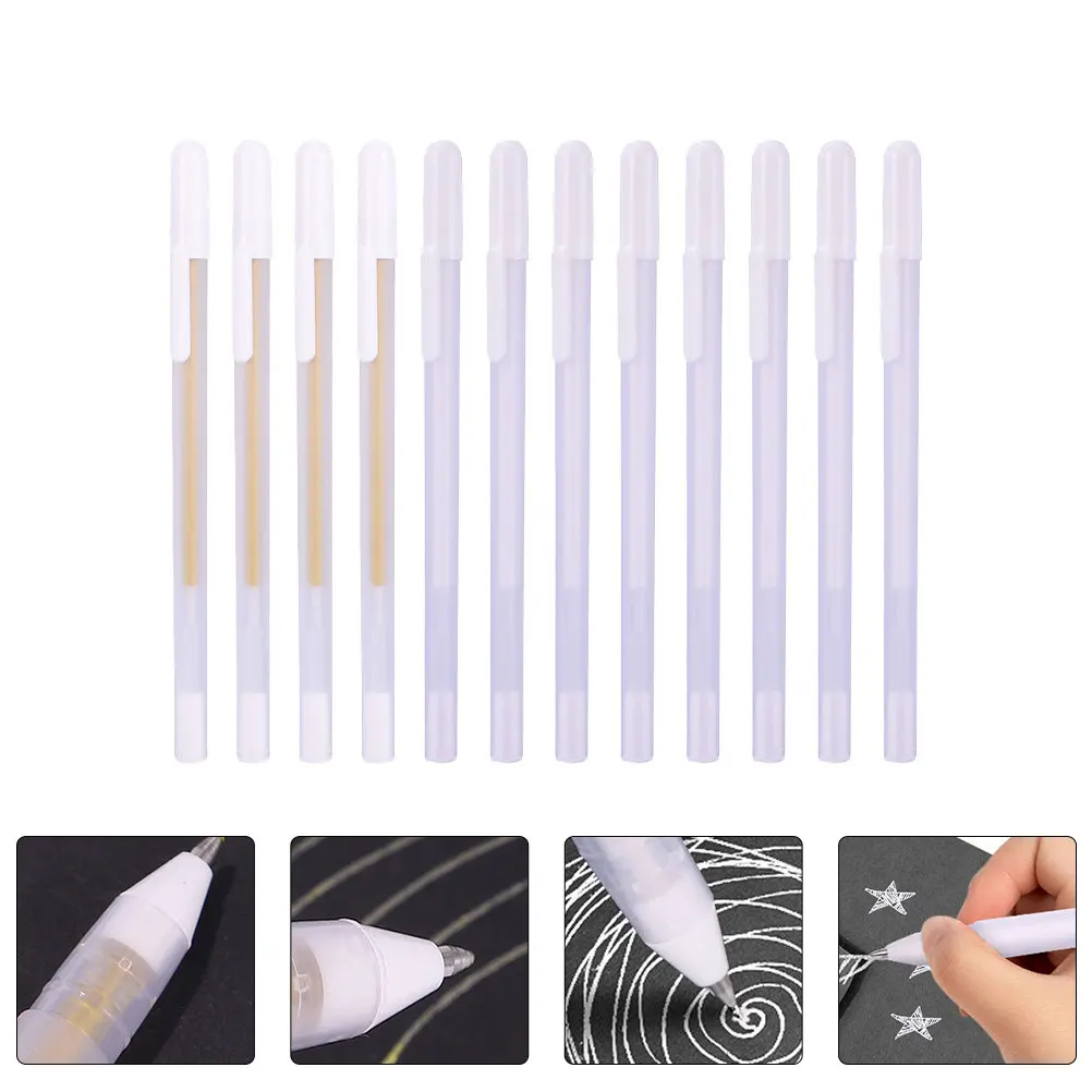 

12Pcs Colorful Gel Ink Pens Fine Tip Highlight Markers Waterbased Quick Dry Smooth Lines for Art Drawing Illustration Planner