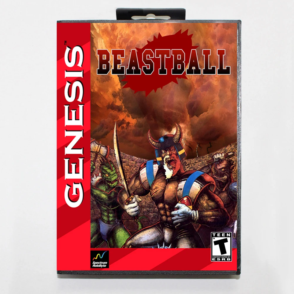 

BeastBall MD Game Card with Custom US Box for 16 Bit Sega Megadrive Genesis Console