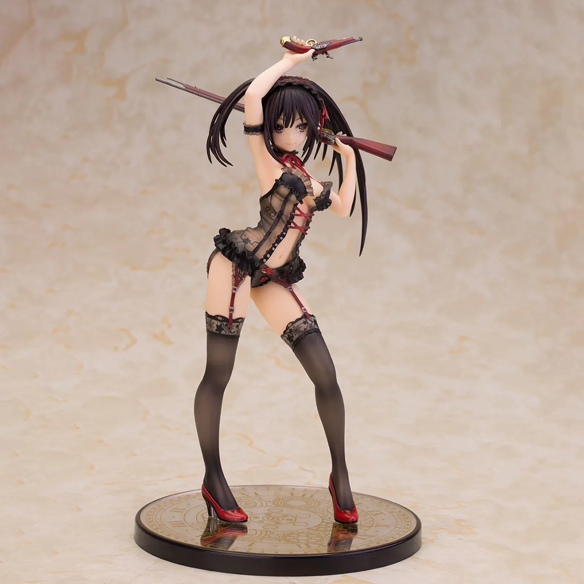 In Stock Original Alphamax Date A Live Tokisaki Kurumi Lingerie Ver  Black Color Anime Figure Action Figure Model Decoration