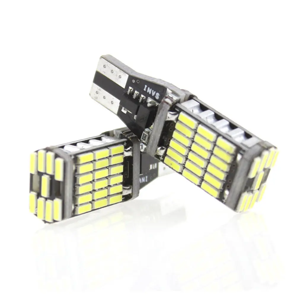 1 Pair 45 Led 4014 Super Bright White Back-Up Reverse Light Bulbs High Power Durable Energy-Saving Long Lifespan 60000 Hours