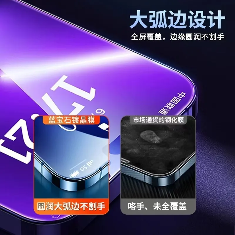 Suitable for iPhone 16 Pro tempered film, suitable for Apple 15 high-definition anti fingerprint fully transparent phone film