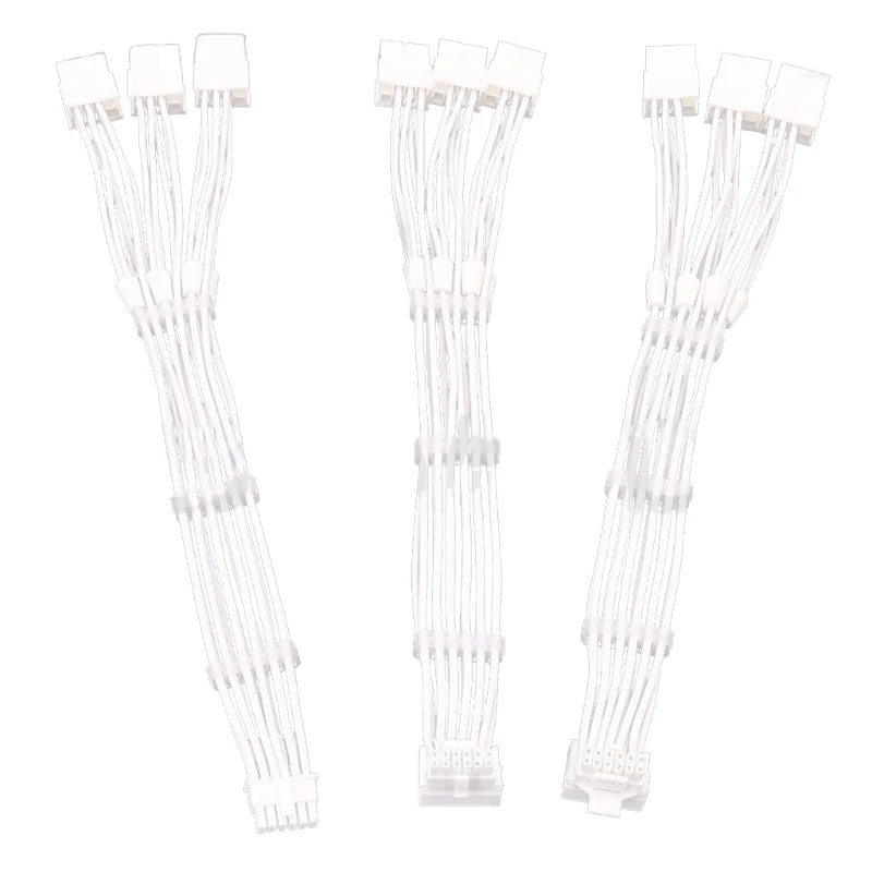 

16AWG 12VHPWR PCIE 5.0 3x8pin to16Pin (12+4P) Male 90° Power Extension 30CM