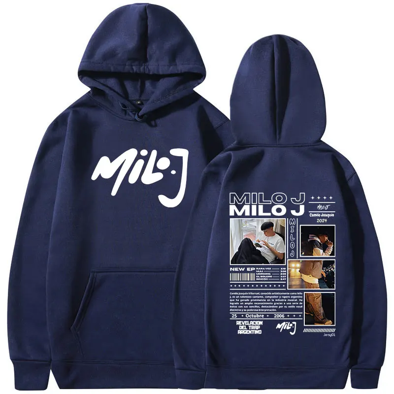 Rapper Milo J 111 Album Merch Hoodies Men Women Clothing Vintage Hip Hop Hooded Sweatshirt Casual Oversized Pullovers Fans Gift