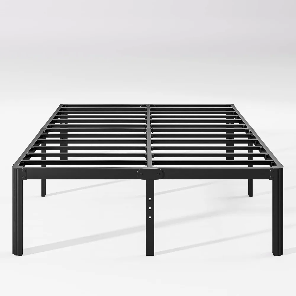 

18in High King Bed Frame No Box Spring Needed, Heavy Duty King Platform Bed Frame with Round Corners, Easy Assembly