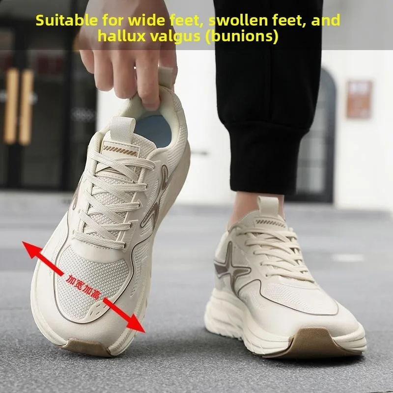 

Мужские кроссовки для широкой стопы, при отеках пальцев, при вальгусной деформации, легкие сетчатые кроссовки для бега, уличные походные ботинки, массивные кроссовки.