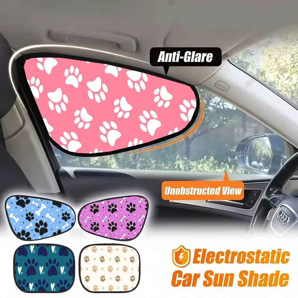 

Универсальный солнцезащитный козырек на боковое окно автомобиля с принтом лап животных (кошка/собака) — статический липкий, солнцезащитный чехол, защита от ультрафиолета, затемнение