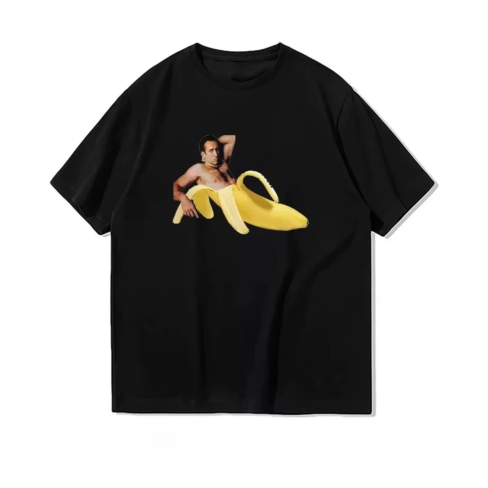 Funny Actor Meme T-Shirt Crazy Expression Banana Short Sleeve Unisex Casual Harajuku Streetwear Tops