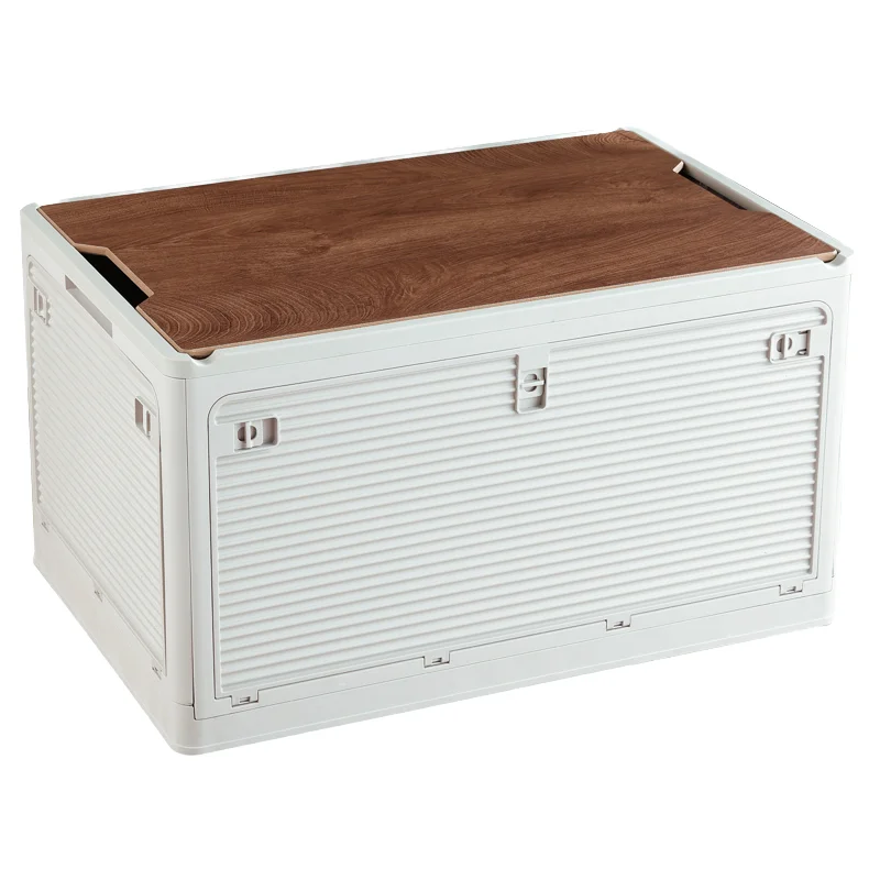 Multi-Function Outdoor Camping Rectangle Shape Foldable Plastic Storage Crate Bin Boxes Stackable and Collapsible Storage Bin