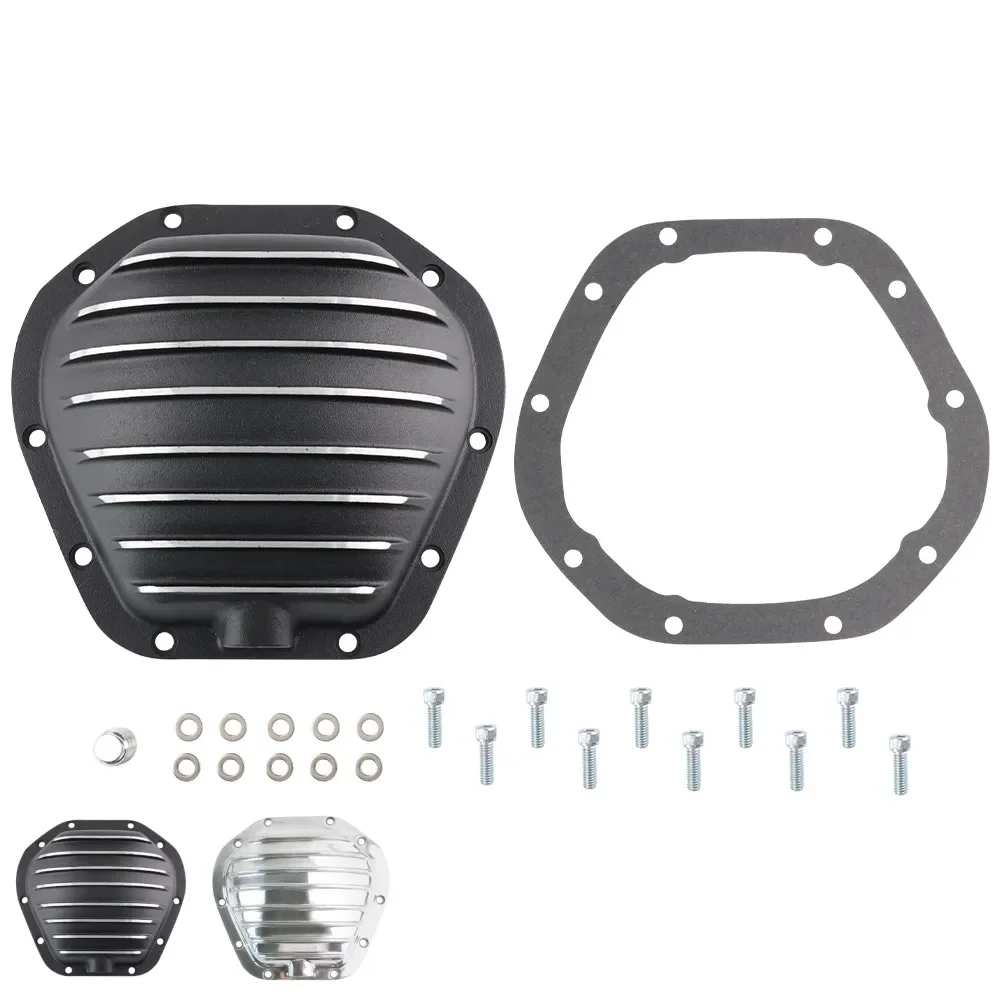 Rear Black Differential Cover 10-Bolt Aluminum Wear Resistant Sturdy Convenient For Dana 60 Dodge Ford Chevrolet