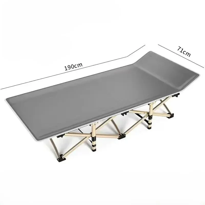 2026 Modern Design Single Office Nap Bed with Simple Folding Metal Frame for Living Room or Outdoor Camping Companion