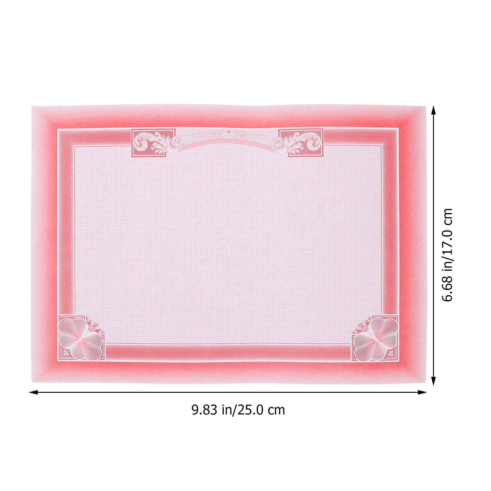 10 Sheets Floral Border Honor Certificate Inner Paper Blank Diploma Paper for School Awards Graduation Recognition