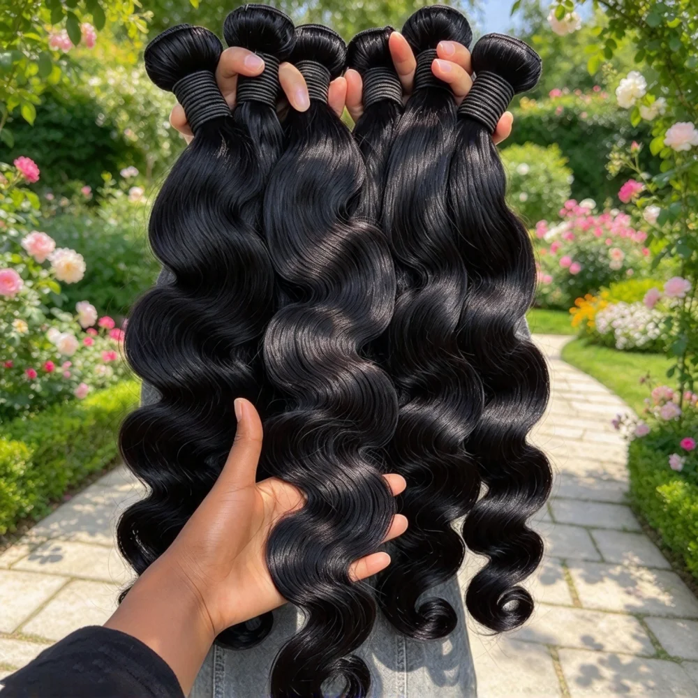 Natural Color 28 30 Inch Virgin Human Hair Bundles Body Wave Unprocessed 3 Bundles Human Hair Extensions For Women