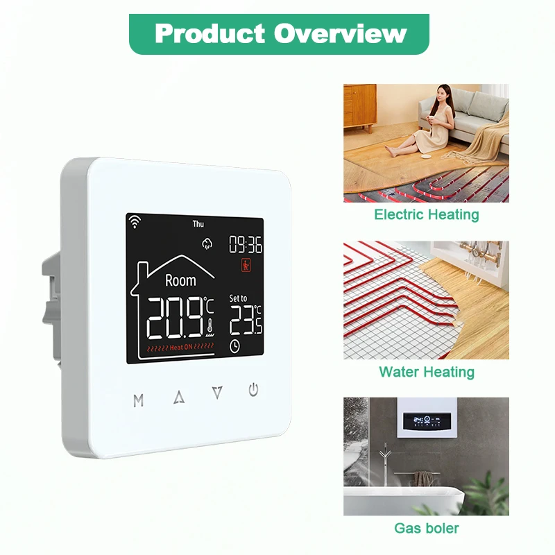 Tuya Smart Wifi Thermostat Programmable For Warm Floor Heating Gas Boiler Digital Thermostat 220V Wifi Temperature Controller