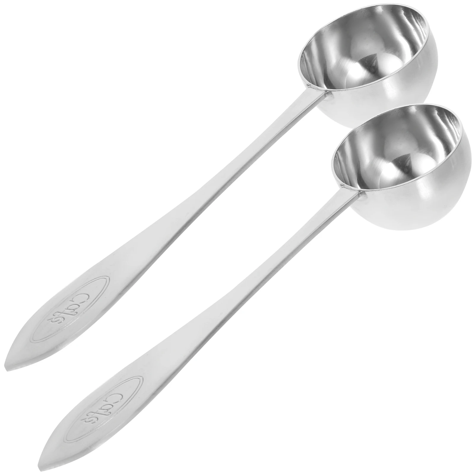 

2pcs Stainless Steel Measuring Spoons High Quality Food Grade Mirror Finish Coffee Scoop Long Handle Engraved Measurements