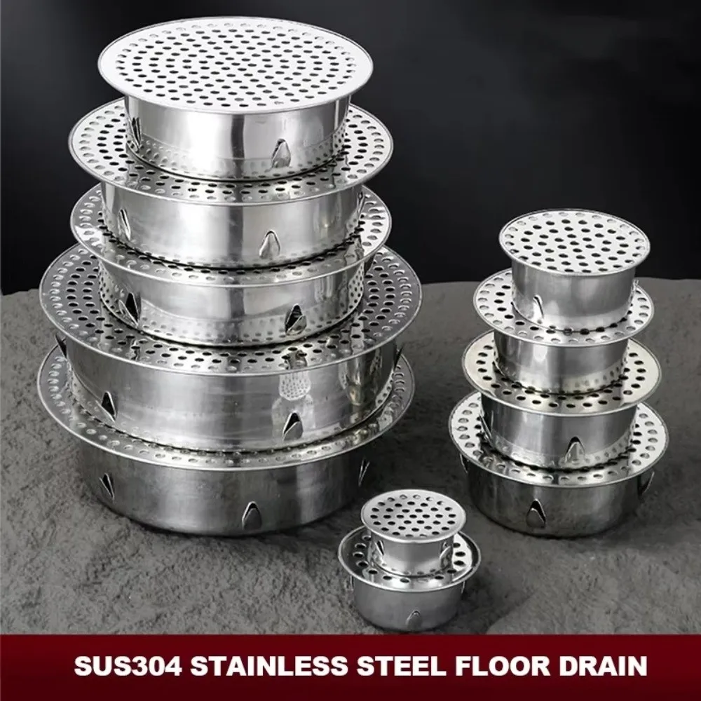 Round Hole Gutter Guard Net Anti-blocking SUS 304 Stainless Steel Drainage Mesh Cover Multifunctional Secondary Drainage