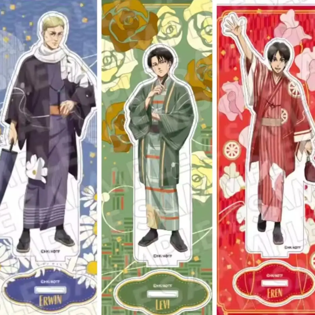 Gioco Eren Yeager Erwin Smith Levi Ackerman Acrilico Stand Doll Anime Figura Modello Piastra Giocattolo Cosplay per il Regalo