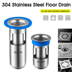 304 Stainless Steel Floor Drain Dual Core Deodorant Insect Proof Deep Water Sewer Cover Sink Strainer Plug Bathroom Accessories