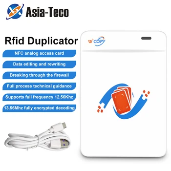 RFID smart chip reader writer IC ID token clone copier 125Khz badge 13.56Mhz tag duplicator NFC key programmer software for free