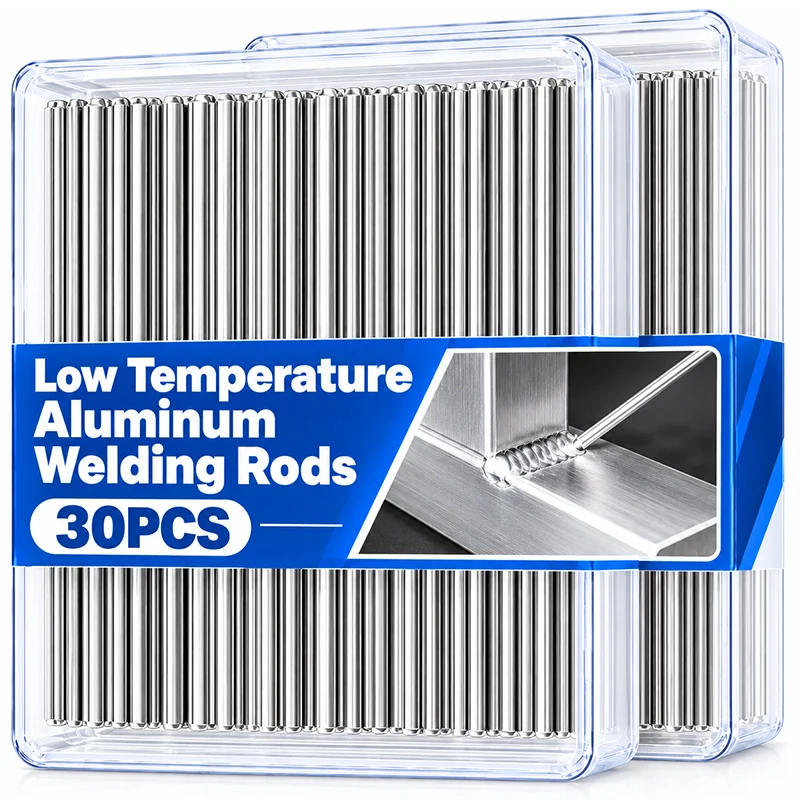 30/10pcs Aluminum Welding Rods Low Temperature Easy Melt Aluminum Welding Wire Flux Core Suitable for Soldering 1.6/2.0/2.5mm