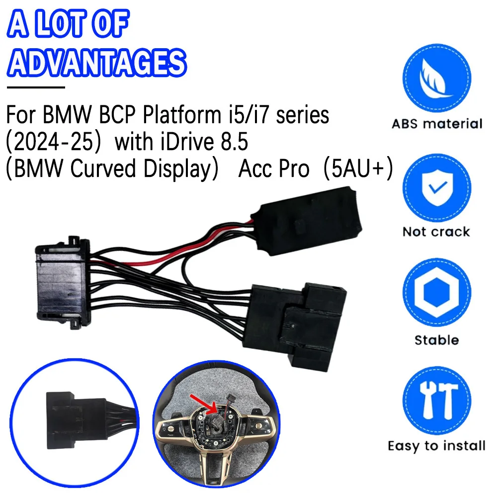 

For BMW U11 G60 G70 I5 I7 G48 2024-25 TJA Touch free ACC PRO Automatic Cruise Module Steering Wheel Hand Off Detection Emulator